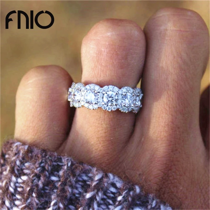 

FNIO Bohemia Women Joint ring Pink Blue Imitate Opal Shining Crystal Sweet Candy Rings Set Fashion Jewelry Party Gifts