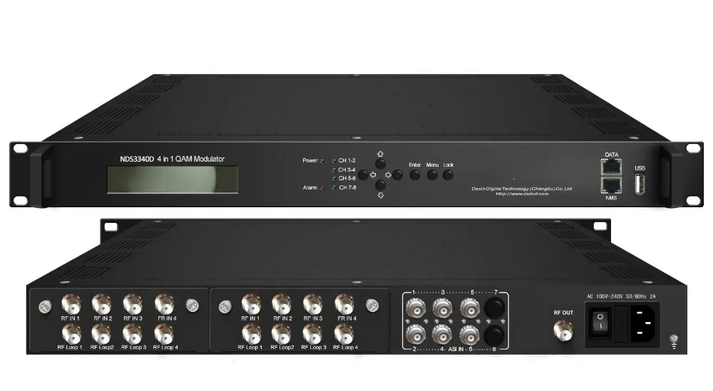 NDS3343D транмодулятор 8 тюнер ASI 256 IP вход к кам-модулятор