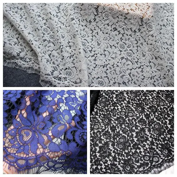 

Cotton bone 150*150cm eyelash lace fabric DIY dress wedding thicken lace trim home decoration accessories