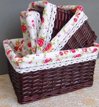 

2019 Newest Handiwork Weaving Storage Basket Rattan Storage Box For Cosmetics Snacks Tea Book Organizer Fruit Picnic Basket