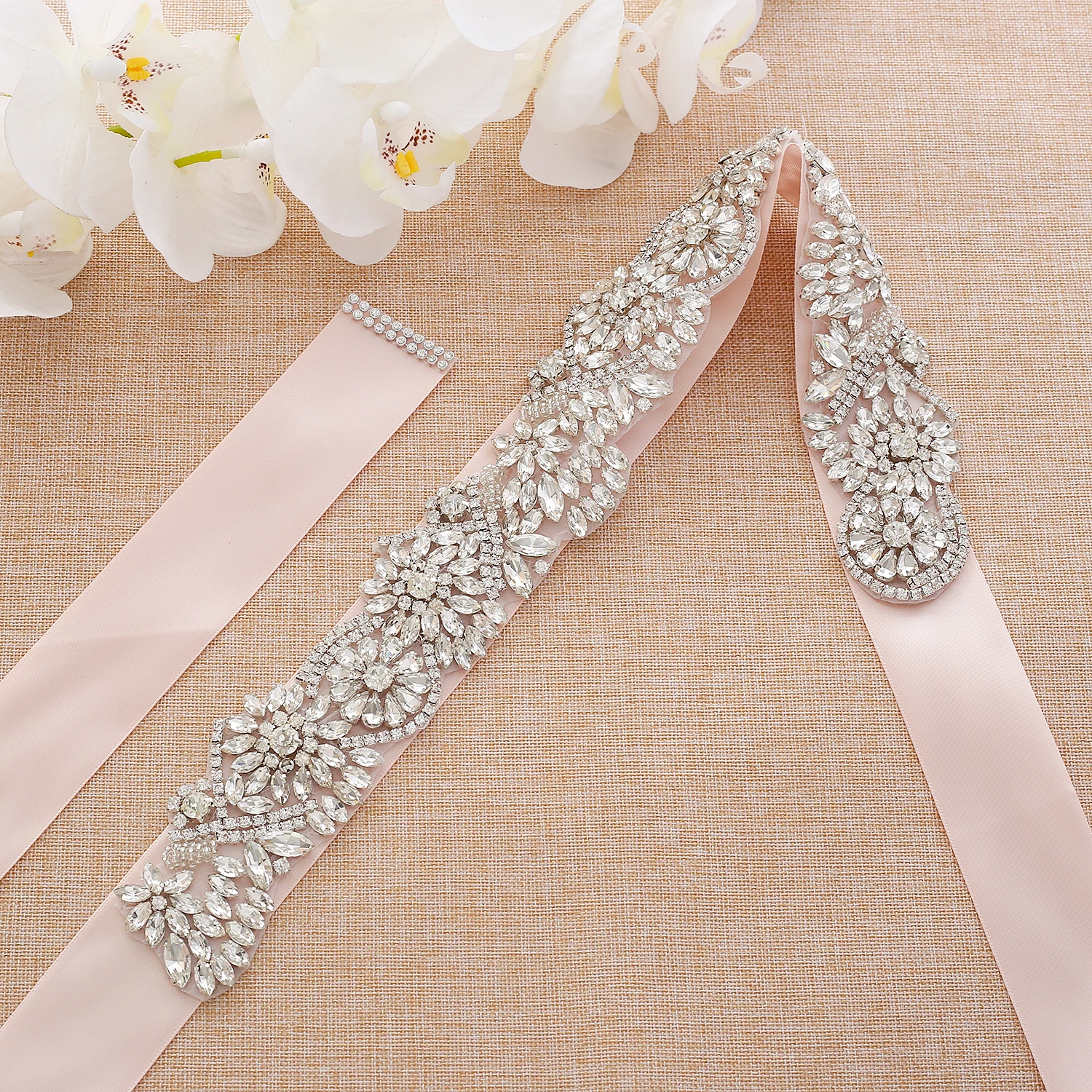 Crystal Bridal Belt Handmade Rhinestone And Pearls Wedding Sash Belt For Dresses Bridesmaid Accessories ZZY142S