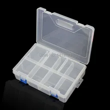 free shipping double-deck PP storage box grid Category Box Sealed bin Home case office Chip box part Removable jewelry tool box
