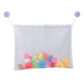 

Hot selling High quality eco-friendly folding kids baby bathroom mesh bag child shower toy organization bag.