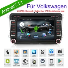 2 DIN Авторадио Android 7.1.1 стерео для Volkswagen GOLF MK5 MK6 JETTA PASSAT B6 Polo Skoda Fabia gps навигации USB/SD Wi-Fi
