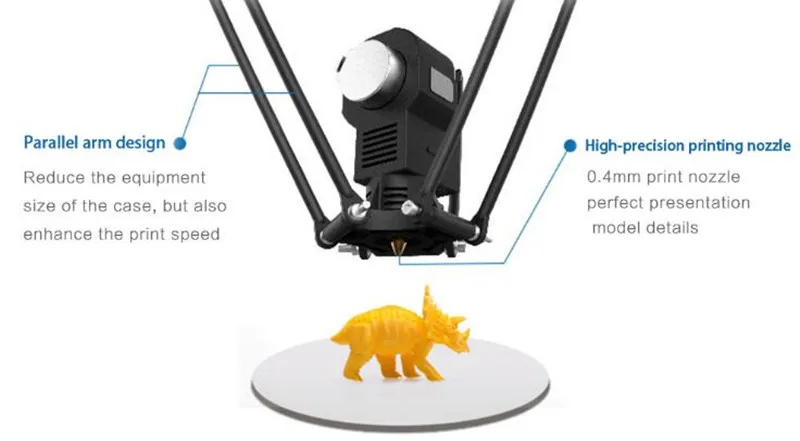 Высокоточный мини настольный Delta 3d принтер+ 3D Ручка Набор Руководство DIY Набор коссель Delta SD карта и нити для бесплатной