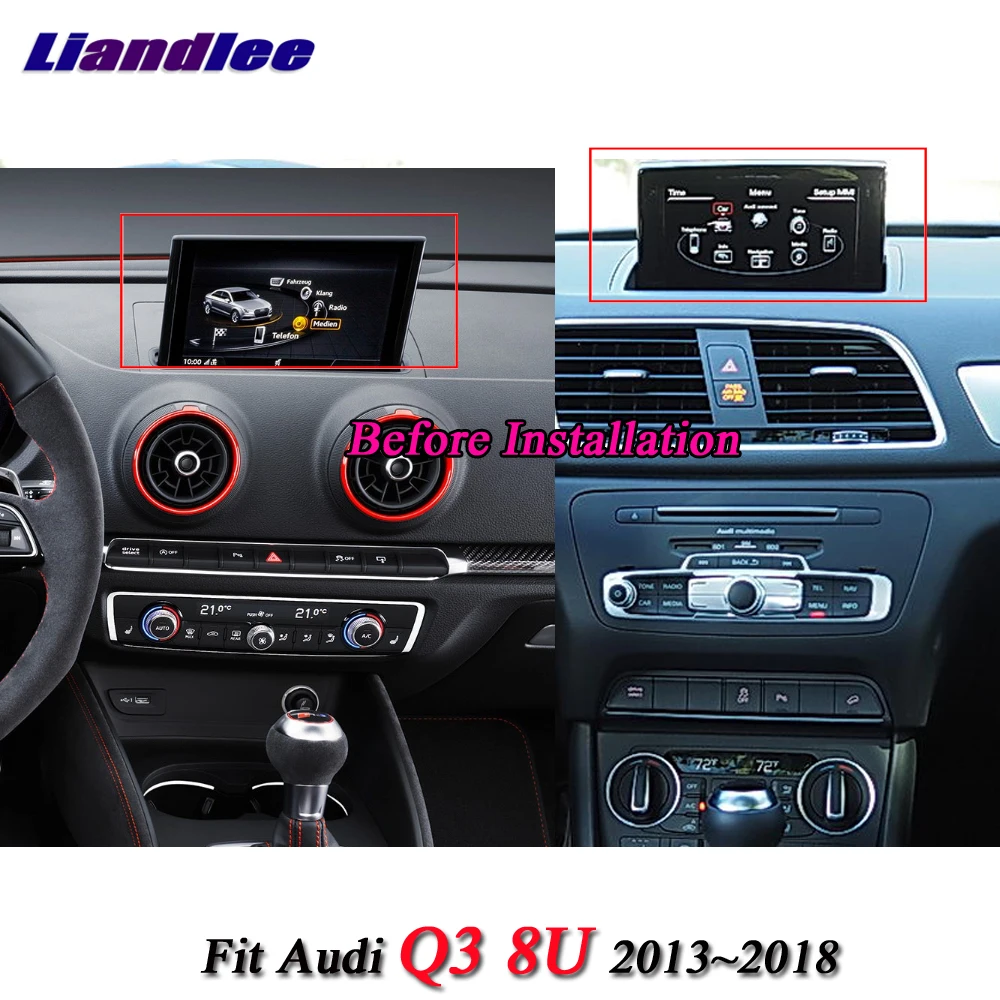 Best Liandlee Car Android System For Audi Q3 8U 2013~2018 With AUX Radio TV BT CD DVD Player GPS Navi Navigation BT Screen Multimedia 10