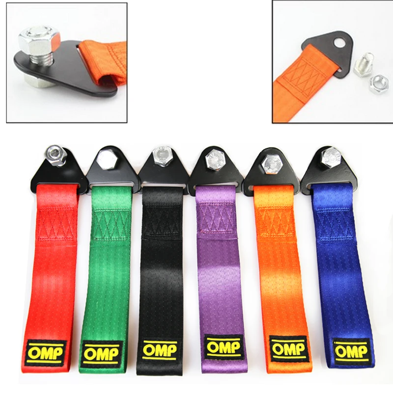 

mr-Towing Rope Racing Car Universal Tow Eye Strap Tow Strap Bumper Trailer High Strength Nylon OMP JDM trailer Tow Ropes