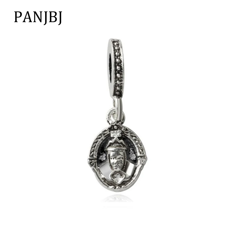 

New Original Silver Plated Bead Evil Queen Magic Mirror Dangle Charm Princess Fit Pandora Bracelet Necklace DIY Women Jewelry
