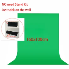 Kit de estúdio de fotografia de 7 cores, 1.6x1m, tela verde, croma, fundo não-tecido, para foto, não precisa de suporte estúdio de estúdio