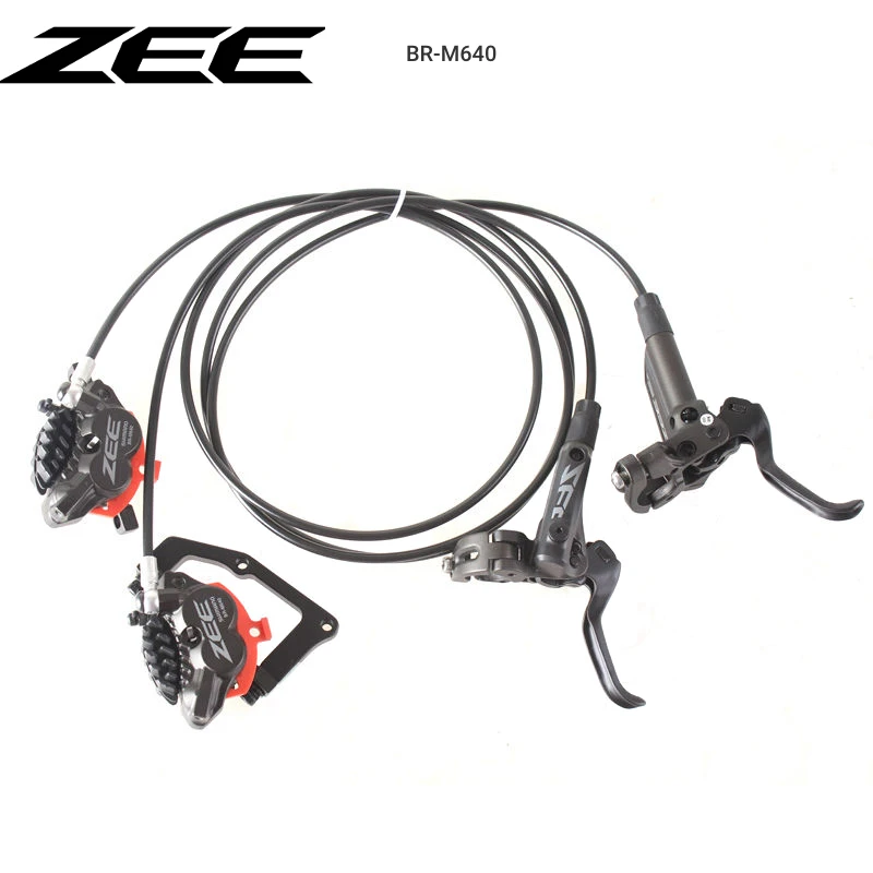 

SHIMANO ZEE M640 Hydraulic Disc Brake 4 Pistons Metal Cooling Fins Mountain Bike Brake Caplier 1000/1600mm Bicycle Parts