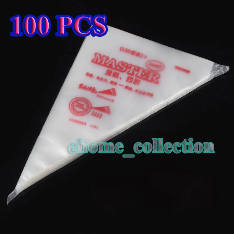 

2017 HOT SALE 100 pcs Cake Decorating Disposable Fondant Icing Pastry Piping Bag cake decoration DIY Baking cooking tools