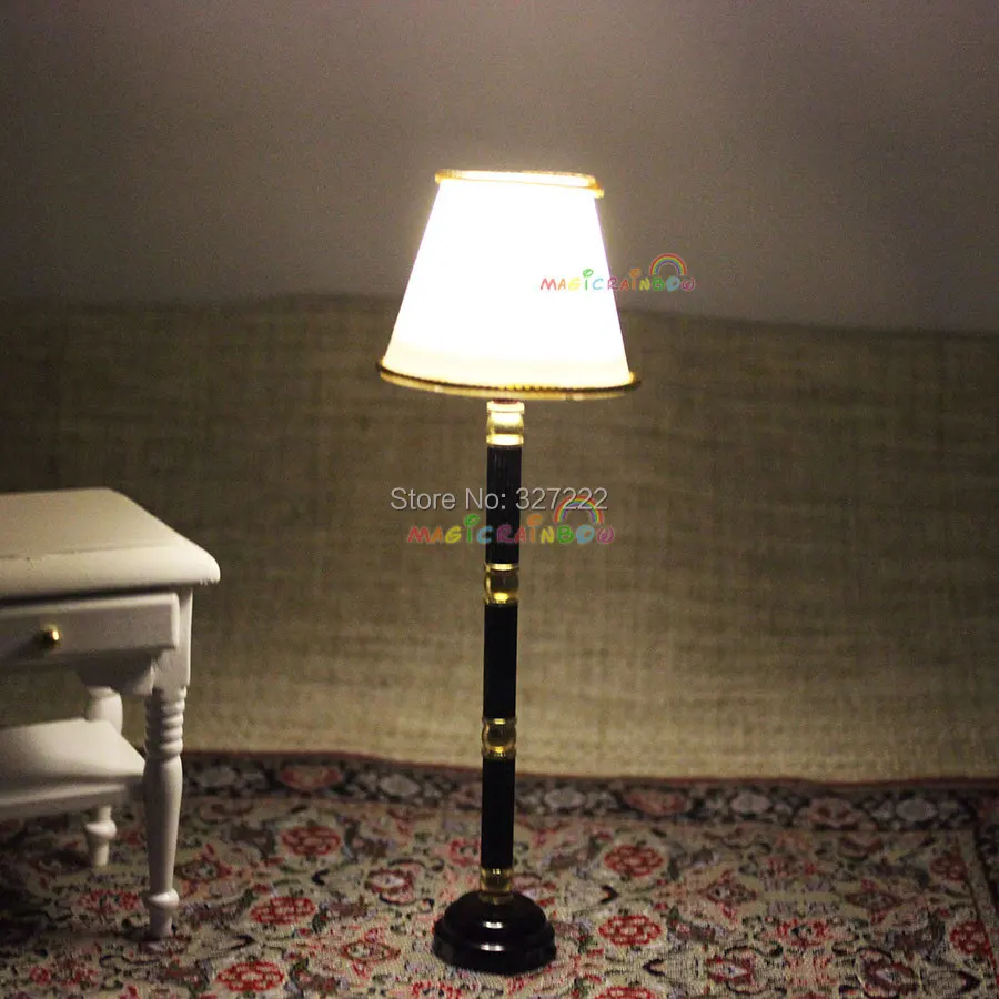 Dolls House 3V LED Standard Lamp Standard Lamp 1/12th Scale DE306 