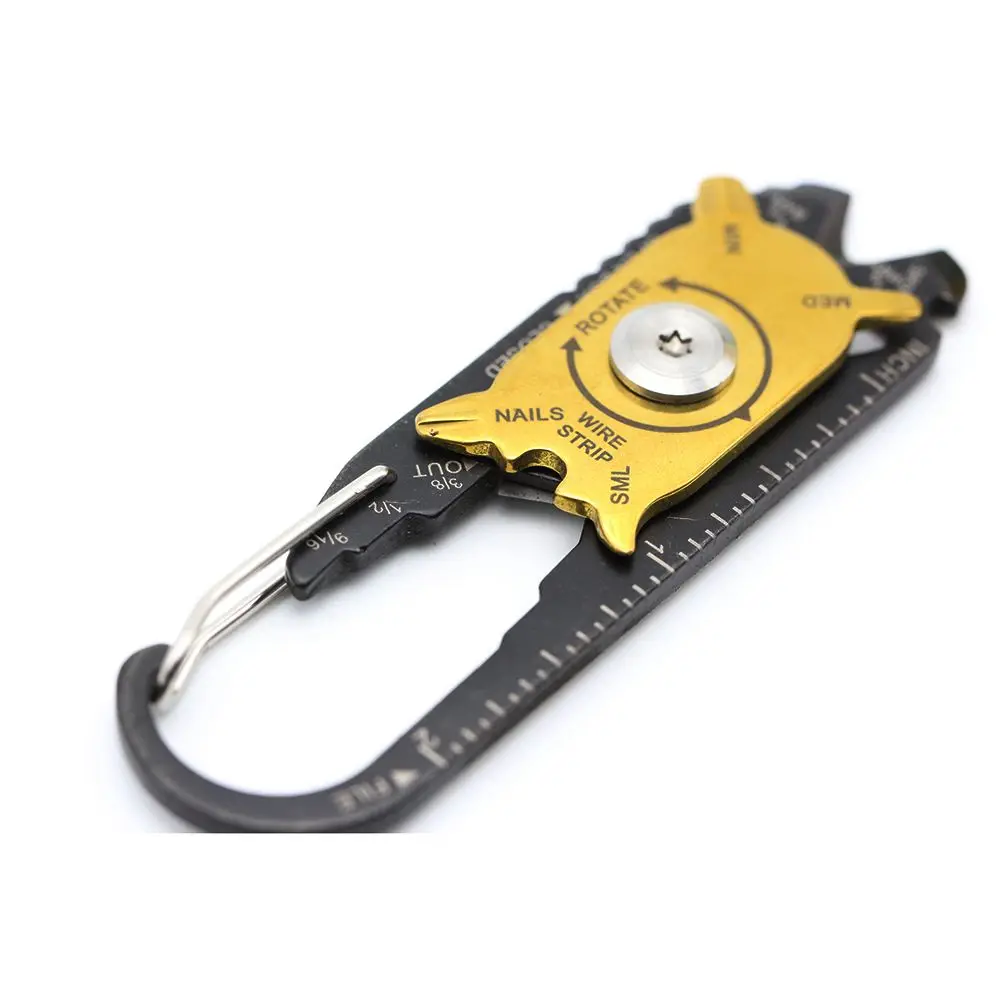 Outdoor EDC Keychain 20-in-1 Pocket Multi Tool Bottle Opener Wrench Screwdriver