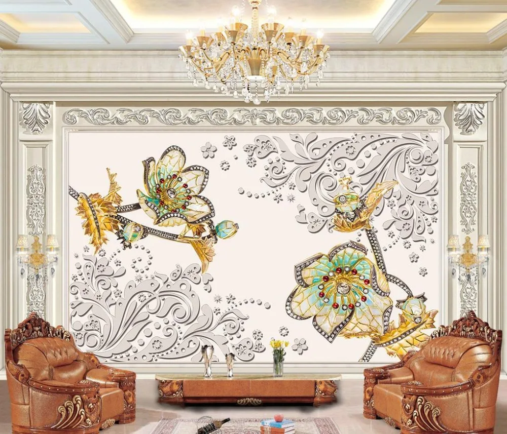 Avoir Images Haute Qualite 3d Papier Peint Moderne De Luxe Motif Fleur Peinture le plus cool salutations