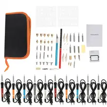 52 шт. набор электрических ручек для сжигания древесины, Пирография, паяльная горелка, набор для пирографии, ручка для сжигания древесины