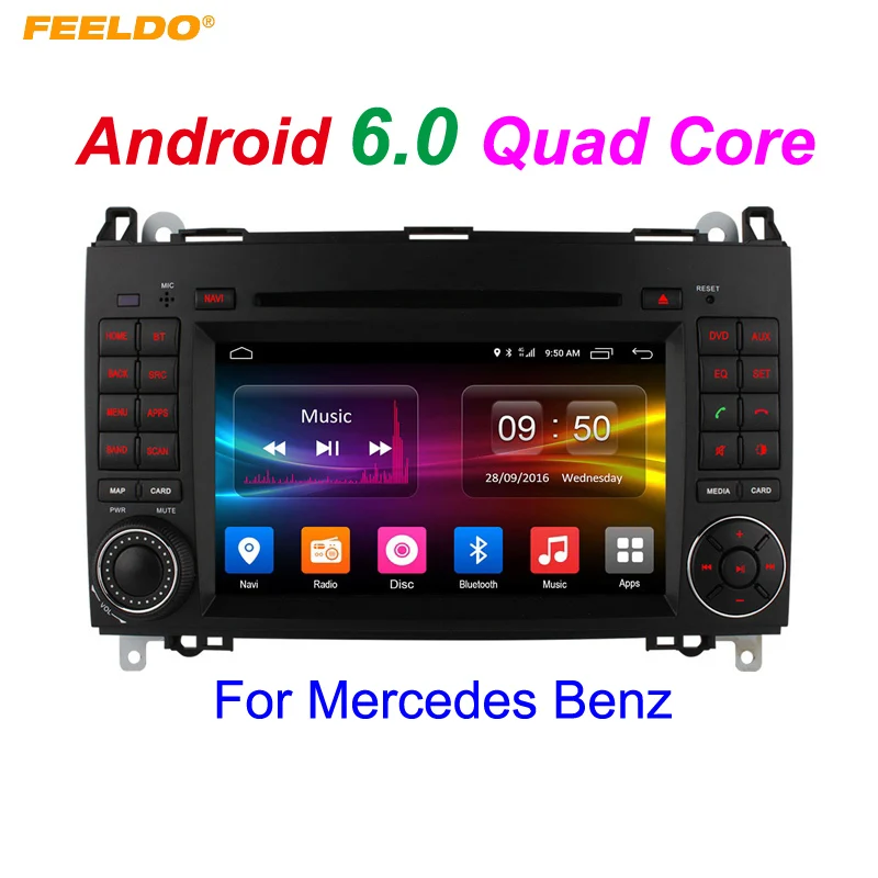 

FEELDO 7" Android 6.0 (64bit) DDR3 2G/16G/4G LTE Quad Core Car DVD GPS Radio Head Unit For Mercedes Benz Viano/Vito(W639)