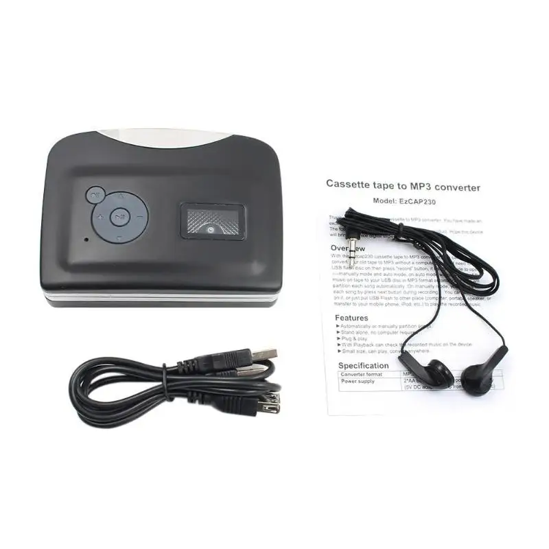 Кассетный usb-плеер кассетный плеер к ПК Кассетный usb-плеер в MP3 CD цифровой аудио музыкальный плеер конвертер ленты в MP3 записывающее устройство