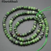 Граненый ромб резка натуральный рубин Zoisite 3x4 мм бусинки из камня Рондель, черный кварц, яшма Spacer Свободные бусины высокого качества ювелирные изделия