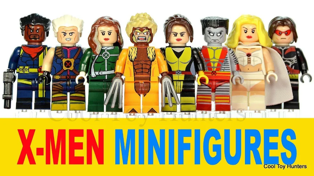 Kopen 8 stks X MEN Apocalypse Oorlogspad Bisschop Shadowcat Sabretooth Rogue SUPER HEROES minifig Monteer DIY Bouwstenen Kinderen Speelgoed
