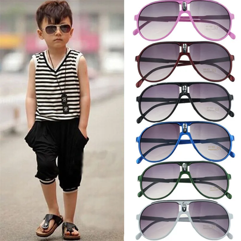 

Boy Girl children Kid Unisex Cool Frame Shades Acetate Frame UV Glasses Sunglasses Sport Glasses Eyewear #2A18 #H