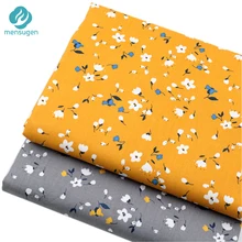 Имбирный Желтый Серый Цветочный из хлопчатобумажной ткани счетчиками для маленьких детей платья фартук украшения Шторы постельные принадлежности лист швейная ткань