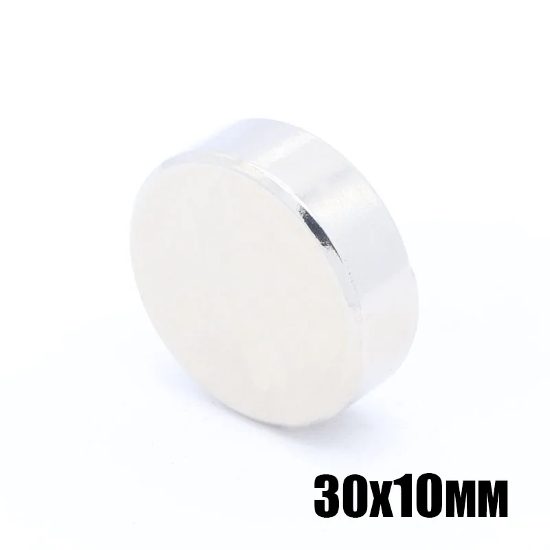 

2pcs 30x10 mm Neodymium magnet Rare Earth Super Strong Powerful small Round permanent 30*10mm Craft NdFeB nickle magnetic DISC