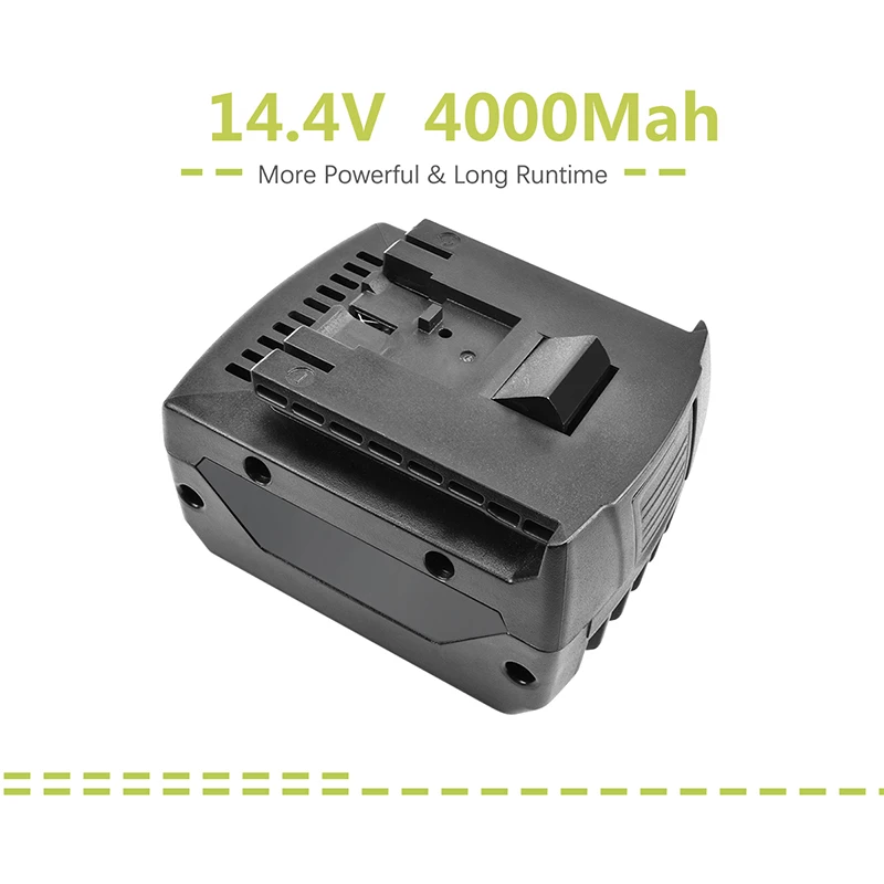  bonacell 14.4V 4000mAh Li-ion Battery for Bosch Power Tools BAT614 BAT614G BAT607 BAT607G 17614-01 