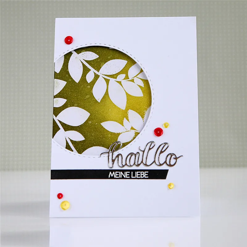 

GJCrafts Letters Hallo Metal Cutting Dies Stencils Dies Scrapbooking for Card DIY Embossing Cuts New Craft Dies Cutter