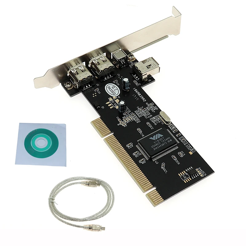 

3 Ports Firewire IEEE 1394 4/6 Pin PCI to 1394 DV Card Controller Video Capture Card Adapter for HDD MP3 PDA