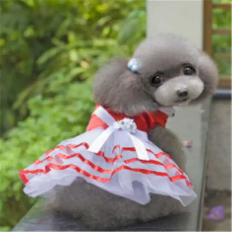 

Pet Dog Clothes Summer Dog Dress for Small Dogs Clothing Skirts Lovely Cat Dresses Party Pet Apparel