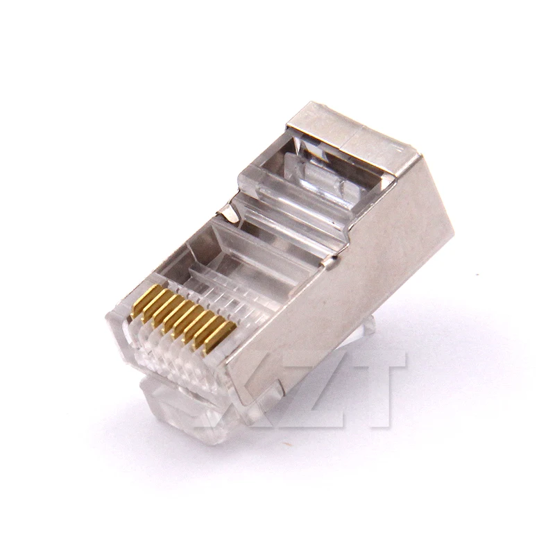 

rj45 shielded cat6 shielded network connectors 50pcs /LOT rj45 plug 8p8c terminals for stp ethernet Cable switches modem NEW