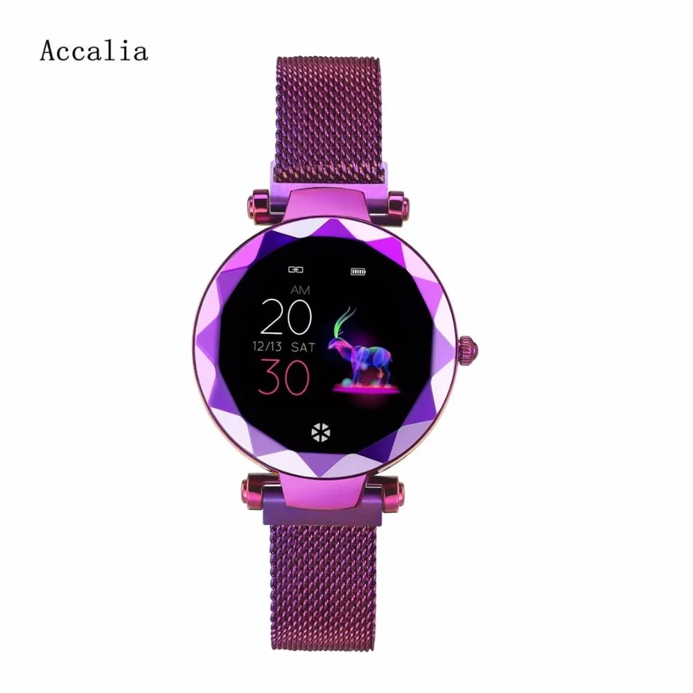 

Accalia HI18 2019 New Smart Fitness Bracelet Women Blood Pressure Heart Rate Monitoring Wristband Gift For Lady