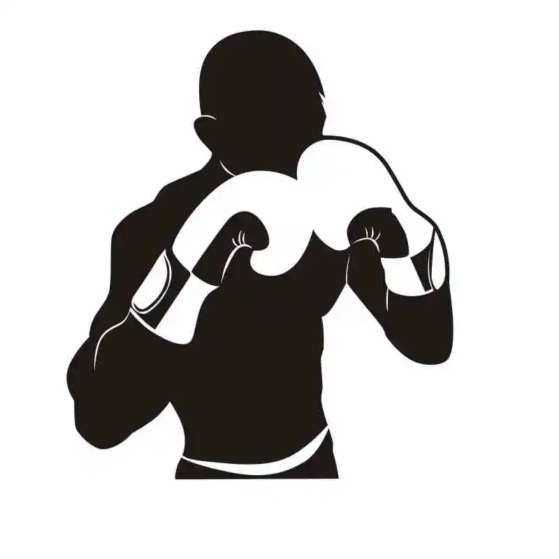 DCTAL Boxing Glove Sticker Kick Boxer Play Car Decal Free Combat Posters Vinyl Striker Wall Decals Parede Decor
