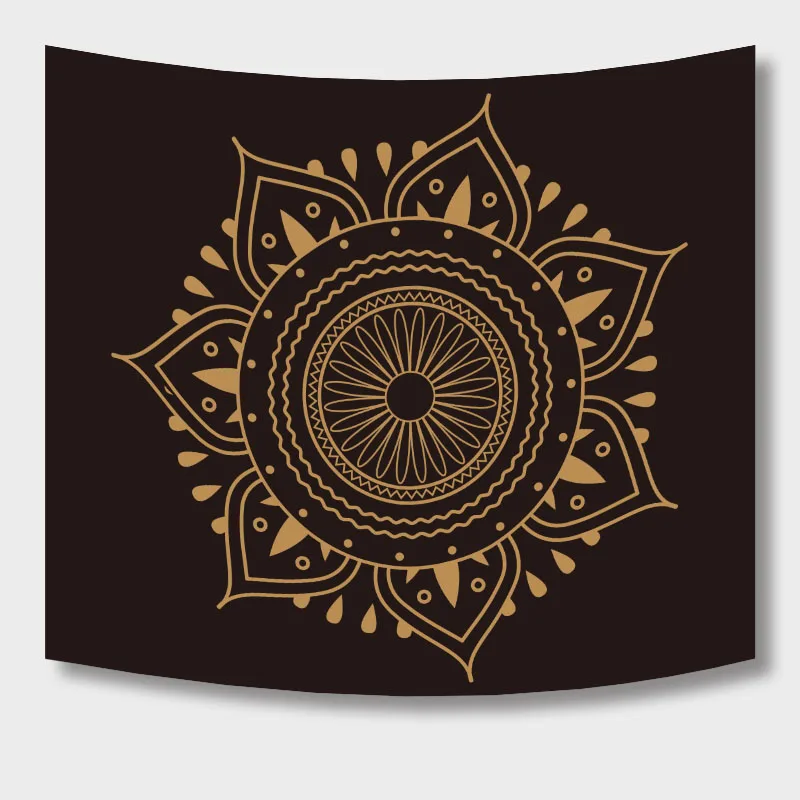 Bohemian Tapestry Indian Black Rose Gold Room Rug Wall Hanging Decoration Yoga Mat Boho Wedding Decor for Home and Garden  (8)