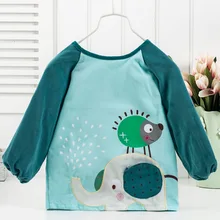 3 шт.; Детский фартук; вельветовое хлопковое детское непромокаемое платье с длинными рукавами; детский плащ-Пыльник с героями мультфильмов; одежда для еды; комбинезон