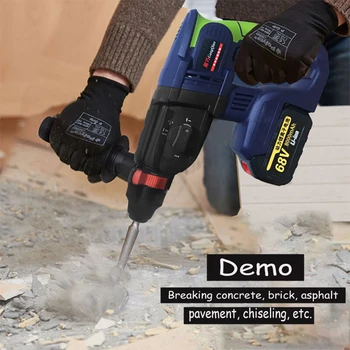 Best 68V/88V Electric Impact Drill Rotary Hammer Brushless Motor Cordless Electric Screwdriver+Electric Hammer&Drill