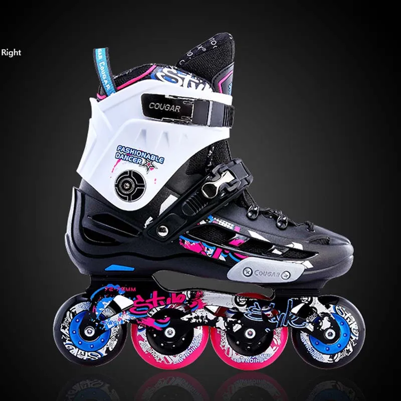 سباق التعرج مضمنة التزلج على الجليد الأسطوانة التزلج أحذية الرجال النساء سباق التعرج انزلاق شحن التزلج Patines Adulto الأصلي كوغار جيدة كما سيبا ...