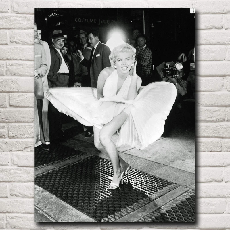 

Sexy Lady Marilyn Monroe Art Silk Fabric Poster Prints Home Wall Decor Pictures 12x16 18x24 Inches Free Shipping
