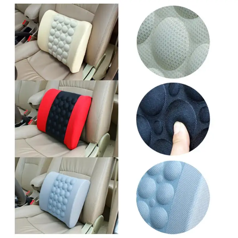 DC12V Elektrische Vibration Auto Massage Sitz Auto Massager Taille Kissen Schmerzen Relief Auto Sitz Zurück Lenden Unterstützung Kissen Taille Pad Günstig