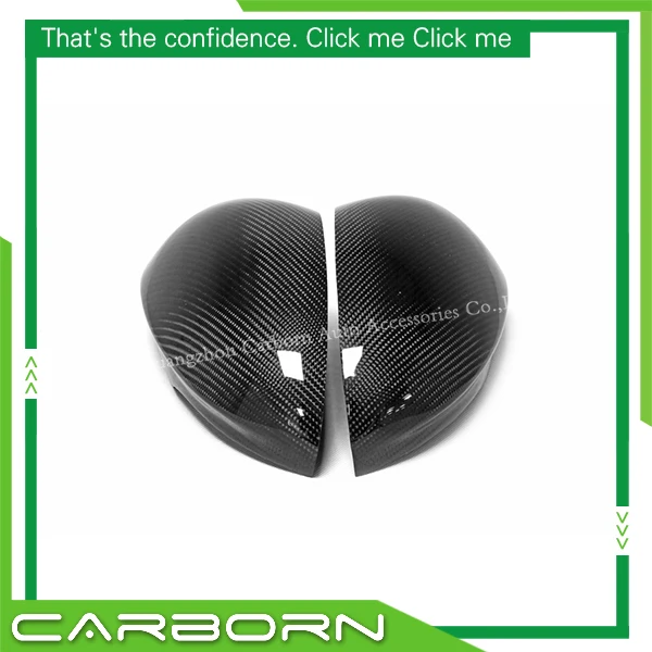 

For Alfa Romeo Sedan 2016 Add On Style Gloss Black Carbon Fiber Body Side Rear View Mirror Cover
