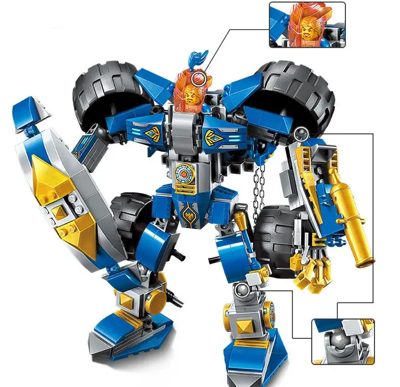 

Enlighten 2313 Building Block War of Glory Castle Knights Machine Knight 3 Figures 372pcs Educational Bricks Toy