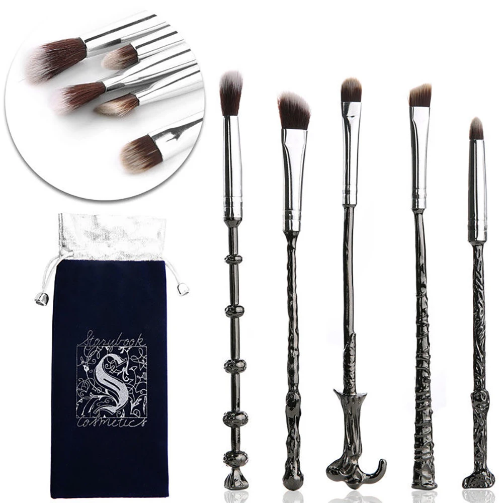

5PCS/Set Harry Makeup Brush Sets Magic Wand Eye Shadow Brush Beauty Comestic Potter Brush Tools Make Up Kits