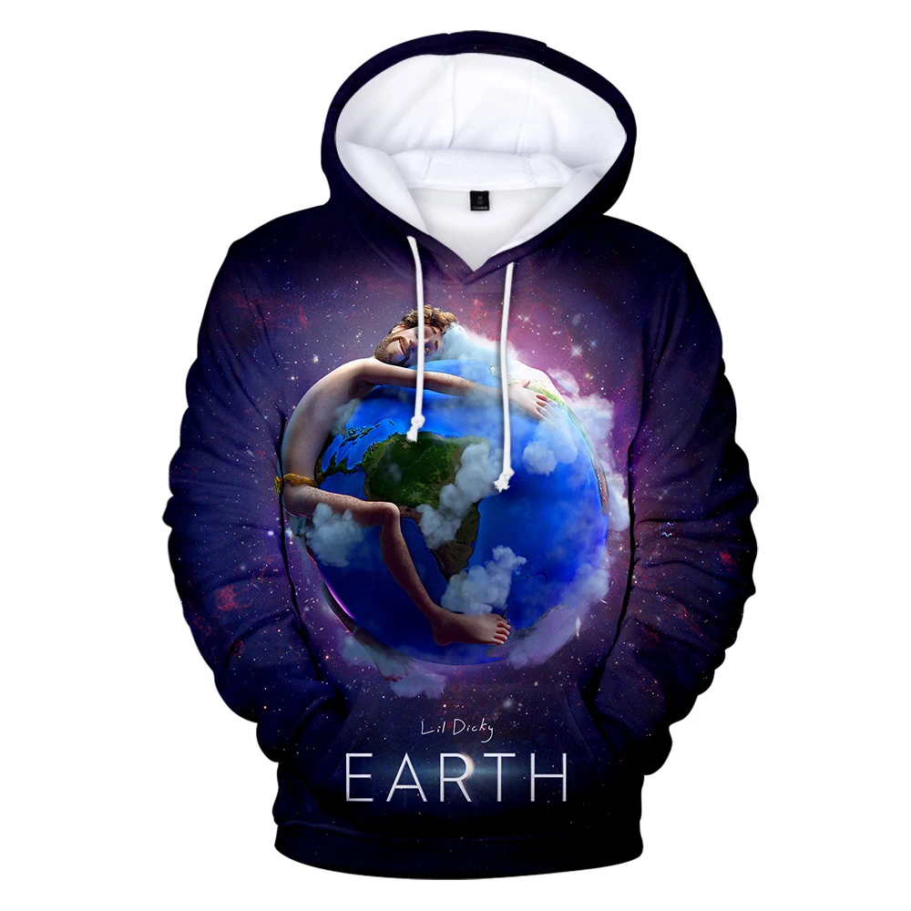 

Nwe Colors Trends LIL DICKY earth O-neck 3D hooded sweatshirt hip hop Harajuku Men's women's shirt unisex 3D hooded sweatshirt