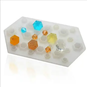 

Bling Bling Cool Gem Silicone Molds Handmade Resin Craft Diamonds Ice Cube Mold Crystal Pendant Charms Jewerly DIY Tray Mould