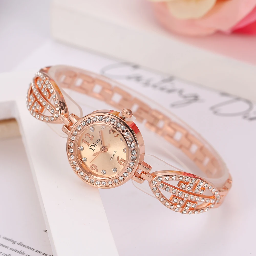 

Creative Rose Gold Women Watch Diamond Geneva Stainless Steel Strap Dress Party Jewelry Quartz WristWatches relogio feminino