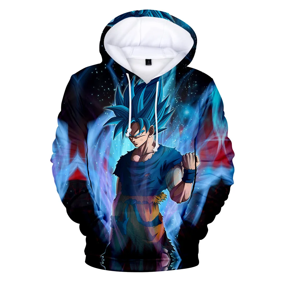 

new Anime Hoodie Dragon Ball Z Pocket Hooded Sweatshirts youth Poleron Hombre Streetwear Sudadera Dragon Ball kpop Hoodie Men's