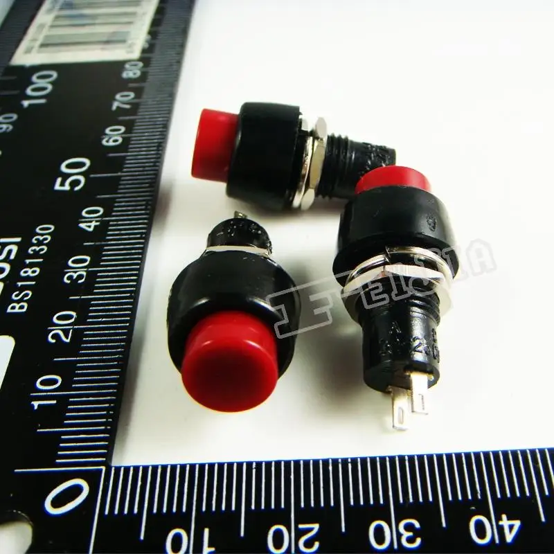 

DS-450B Button color Red 1A/250VAC ON-OFF 2Pin Non Self-locking Push Button Switch (Self reset switch) 20Pcs/lot