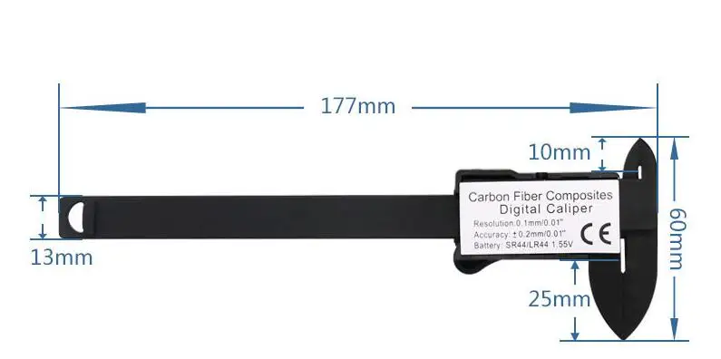 100 мм электронный цифровой штангенциркуль из углеродного волокна штангенциркуль Калибр микрометр измерительный инструмент цифровая линейка
