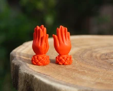 12mm Cinnabar Beads Carved Boddha Hand Lotus Base Red Bead Mala Japa Mala Bracelet Jewellry Findings DIY Accessories