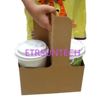 200 шт./лот крафт-бумажный держатель для кофейной кружки Возьмите стаканчик напитки кофе молоко чай уберите упаковку